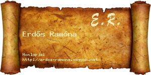 Erdős Ramóna névjegykártya